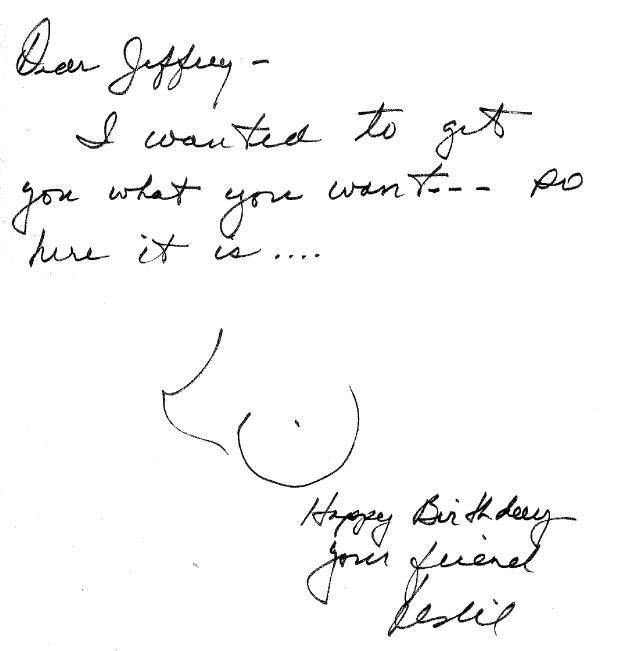 제프리 엡스타인의 '생일책'에 수록된 레스 웩스너 전 빅토리아 시크릿 최고경영자의 편지 [미 하원 감독위원회 공개 자료=연합뉴스 제공]