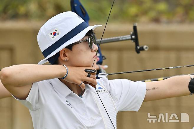 한국 양궁 여자 리커브 국가대표 안산. /사진=뉴시스 제공