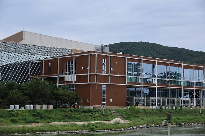 막바지 공사 중인 국제미디어센터 [촬영 손대성]