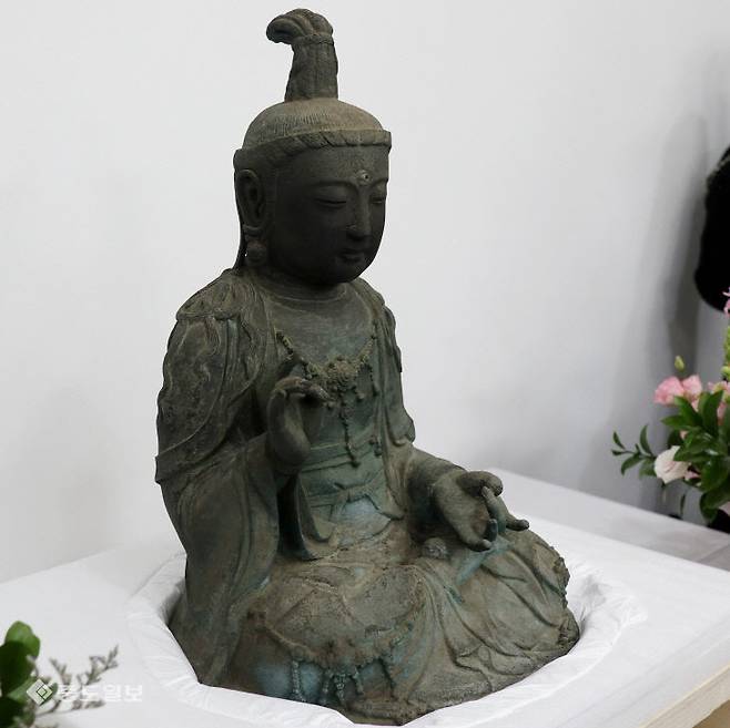 일본 대마도 관음사에 돌려준 부석사 불상(사진)이 일본 현지에서 그리고 한국에서 각각 동일한 형태로 제작 중으로 고려 때 불상 재현기술을 견주는 시간이 될 전망이다.  (사진=중도일보DB)