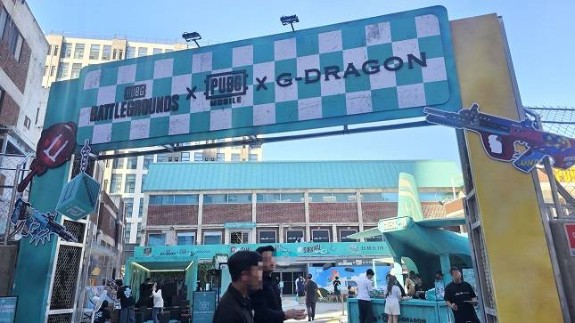 11일 오후 서울 성동구 '펍지 성수'에서 지드래곤X배틀그라운드 컬래버레이션 기념 오프라인 이벤트가 열리고 있다. /사진=비즈워치