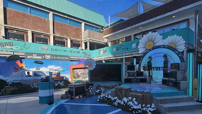 11일 '펍지 서울'에서 열린 지드래곤 컬래버레이션 기념 오프라인 이벤트 내 포토존. /사진=비즈워치