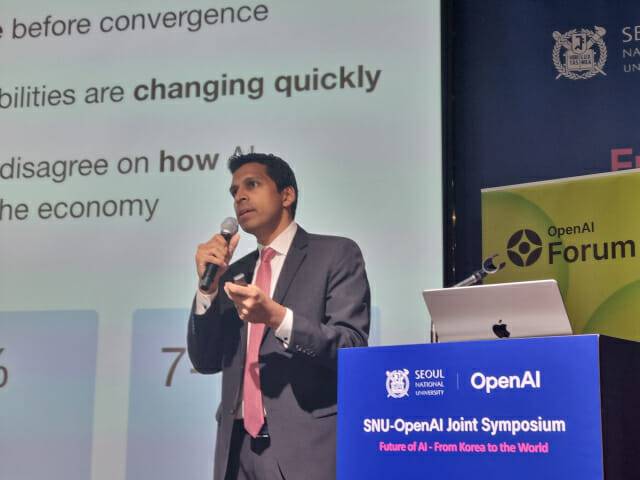 로니 채터지 오픈AI 수석 이코노미스트 (사진=조이환 기자)