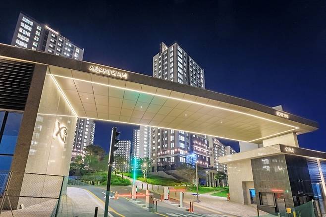 세종시 산울동 '세종자이더스타' 점등식 모습. 사진=GS건설