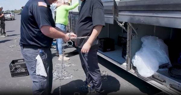 미국 이민세관단속국이 지난 4일(현지시간) 조지아주 서배너의 현대자동차그룹과 LG에너지솔루션의 합작 배터리 공장 대상 불법 체류자 단속 현장 영상을 공개했다. 미국 이민세관단속국 홈페이지 영상 캡처