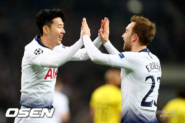 [사진] 손흥민 에릭센 ⓒGettyimages(무단전재 및 재배포 금지)