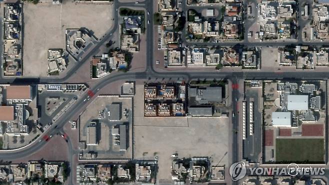 QATAR-ISRAEL-CONFLICT-PALESTINIAN-HAMS 이스라엘이 지난 9일(현지시간) 공습한 카타르 도하의 시설을 지난 1월 24일 촬영한 위성사진. [2025 PLANET LABS PBC / AFP=연합뉴스. 보도용으로만 사용 가능]