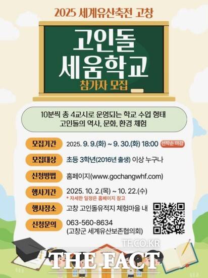 오는 10월 '2025 세계유산축전 고창' 개최를 앞두고 축전의 대표 체험 프로그램 6개에 대한 사전 예약 접수 안내. / 고창군