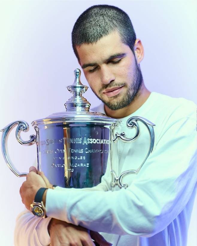 2025 US오픈 남자단식 우승으로 투어 상금 5000만달러를 돌파한 카를로스 알카라스. 사진/ATP 투어