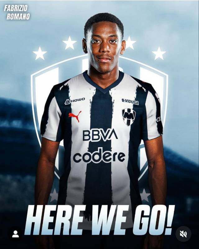 멕시코 몬테레이로 이적하는 앙토니 마르시알. /사진=파브리시오 로마노 SNS