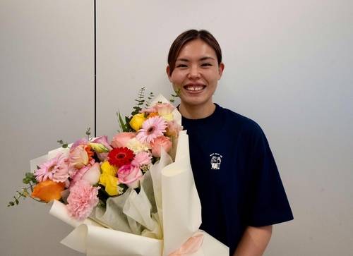 여자부 아시아 쿼터 선수 중 마지막으로 입국한 페퍼저축은행의 시마무라 [페퍼저축은행 제공. 재판매 및 DB 금지]