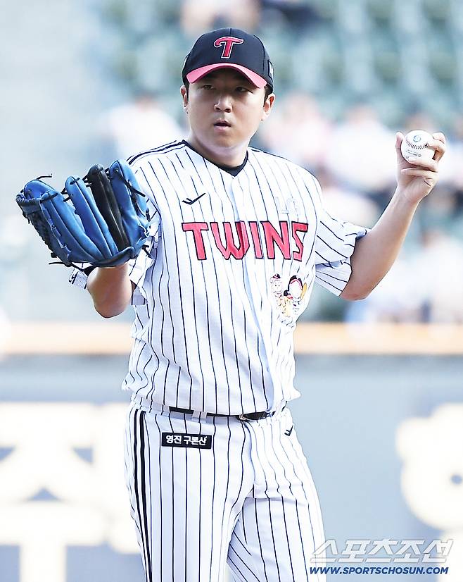 7일 서울 잠실구장에서 열린 두산-LG전. LG 선발투수로 마운드에 오른 송승기. 잠실=정재근 기자 cjg@sportschosun.com/2025.8.7/