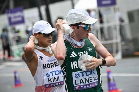 한국 경보 국가대표 김민규. 사진(도쿄 AFP=연합뉴스)