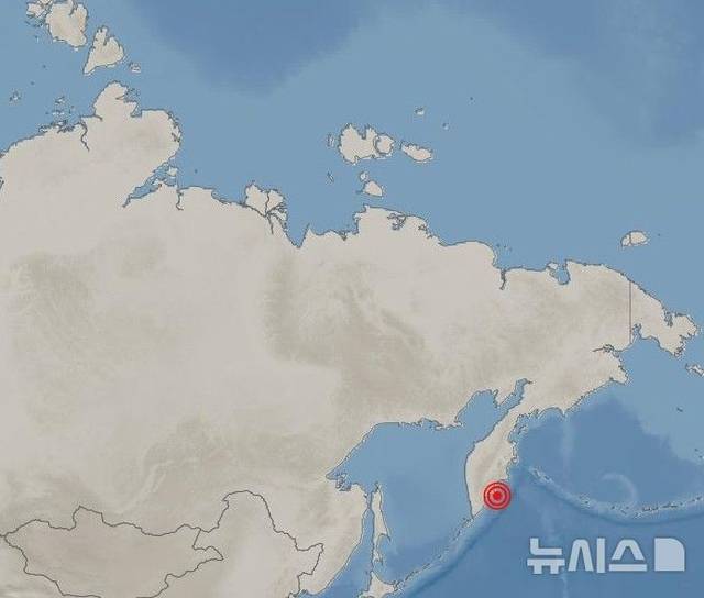 13일 러시아 캄차카반도 동쪽 바다에서 규모 7.7의 지진이 발생했다.  기상청 제공