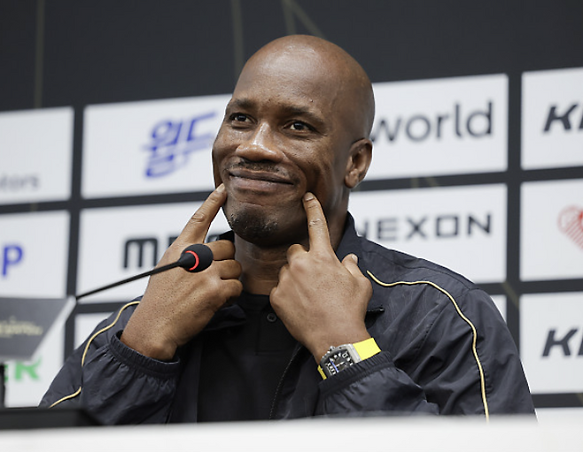 디디에 드로그바가 13일, 2025 아이콘 매치 기자회견에 참석했다. FA포토