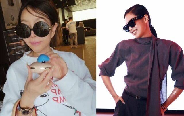 배우 박준금(왼쪽)이 ‘60대 제니’라는 별명에 대해 솔직한 심경을 털어놓았다./박준금, 제니 소셜미디어