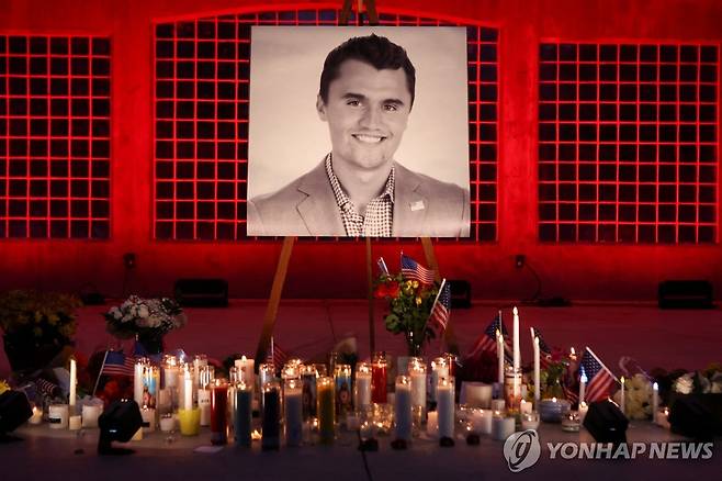 미국 우익 활동가 커크 추모행사 [로이터 연합뉴스 자료사진. 재판매 및 DB 금지]