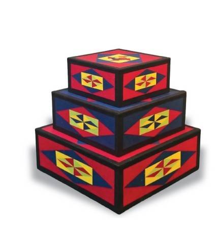 박민자, '오방색상자'/사진=한지문화진흥원 제공