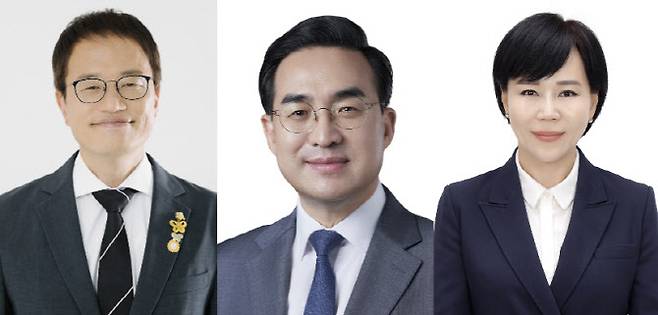 왼쪽부터 더불어민주당 박주민, 박홍근, 전현희 의원.(가나다 순. 사진=국회)