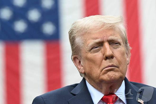도널드 트럼프 미국 대통령이 11일(현지시간) 미국 워싱턴DC 인근 펜타곤에서 열린 9·11 테러 24주기 행사에 참석하고 있다. 2025.09.11. ⓒ AFP=뉴스1 ⓒ News1 류정민 특파원