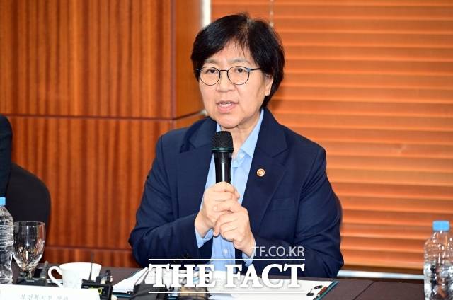 보건복지부는 15일부터 16일까지 서울 신라호텔에서 21개 회원경제 대상으로 제15차 '아시아태평양경제협력체(Asia Pacific Economic Cooperation·APEC) 보건과경제고위급회의를 한국에서 개최한다. 사진은 정은경 보건복지부 장관이 지난 3일 오전 서울 중구 코리아나호텔에서 열린 보건의약단체장 간담회에 참석해 모두발언을 하는 모습. /임영무 기자