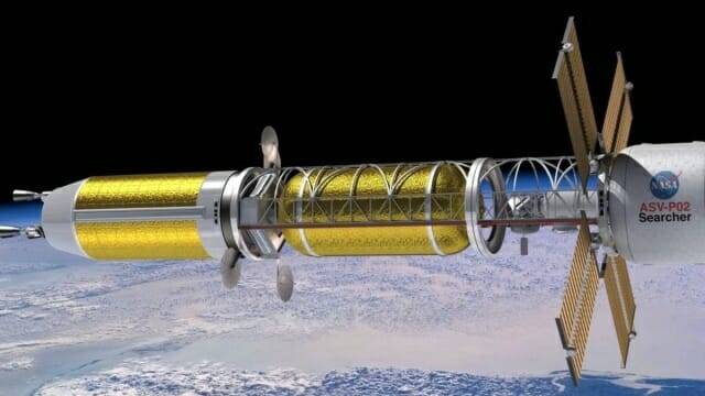 핵열 추진을 이용한 우주선의 그림 (출처=NASA)