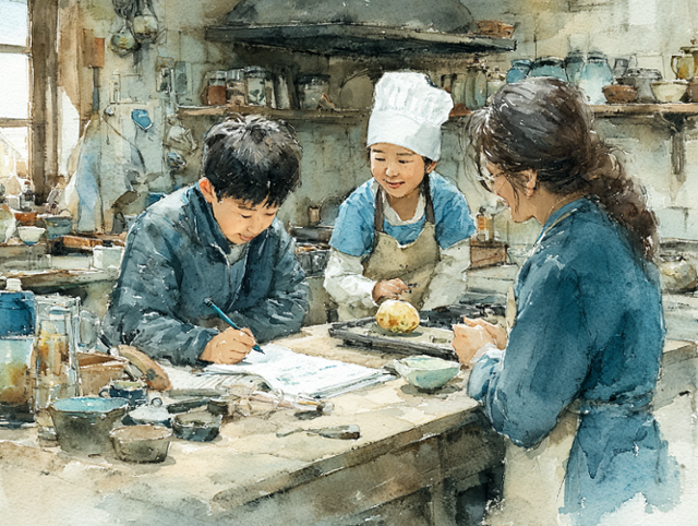 다시 만난 가족. 저마다의 속도로 미래를 향해 걸음을 내딛는다. 김동욱 기자·미드저니