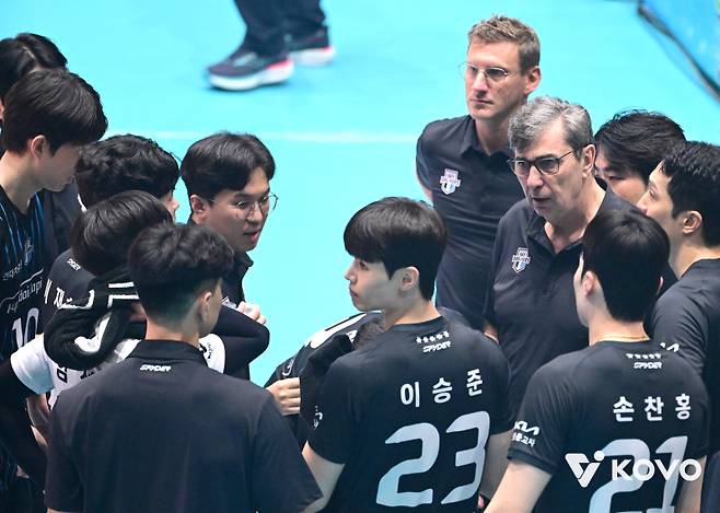 지난 13일 열린 KOVO컵 현대캐피탈 선수단의 모습. 사진=KOVO