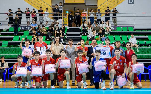 송산중 배구부./KYK 파운데이션