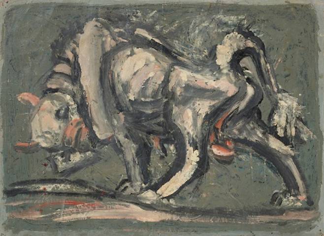 이중섭, '흰소', 1953_54, 30.7x41.6cm. 국립현대미술관 제공