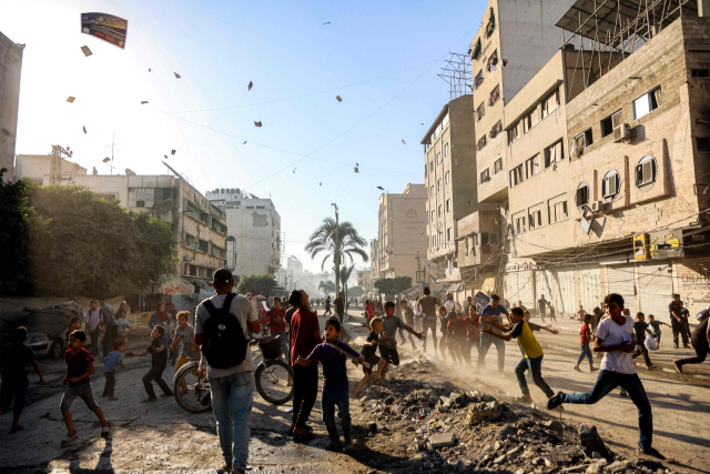 지난 9일(현지 시간) 가자시티의 모습. AFP연합뉴스