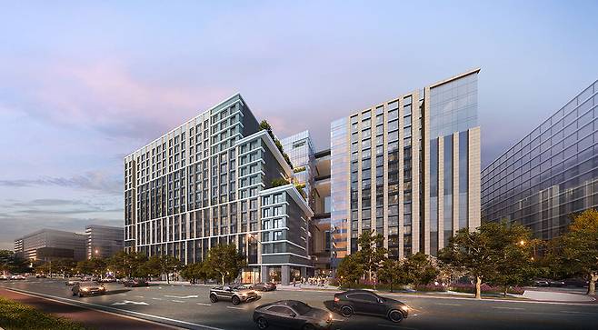 오는 10월 입주를 앞둔 서울 강서구 마곡지구의 시니어 레지던스&nbsp;'VL르웨스트' 조감도. 300만원이 넘는 임대료에도 분양이 완판됐다. ⓒVL르웨스트 제공