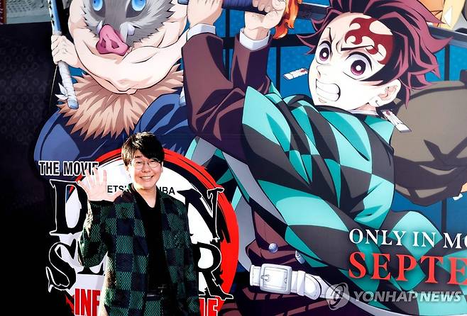 지난 9일 미국 LA 할리우드에서 열린 '극장판 귀멸의 칼날: 무한성편' 시사회 [AFP=연합뉴스. 재판매 및 DB 금지]