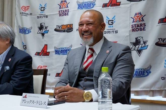 아시아리그 아이스하키 회장에 취임한 알렉스 라미레스 [아시아리그 아이스하키 제공. 재판매 및 DB 금지]