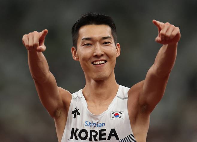 2025 도쿄 세계육상선수권대회에서 값진 은메달을 따낸 우상혁. 로이터 연합뉴스