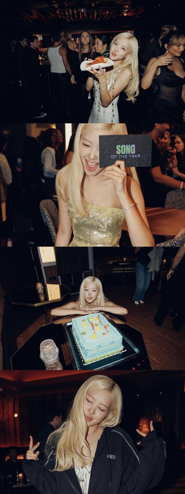 그룹 블랙핑크 멤버 로제가 MTV 애프터파티를 즐기고 있다. / 로제 인스타그램