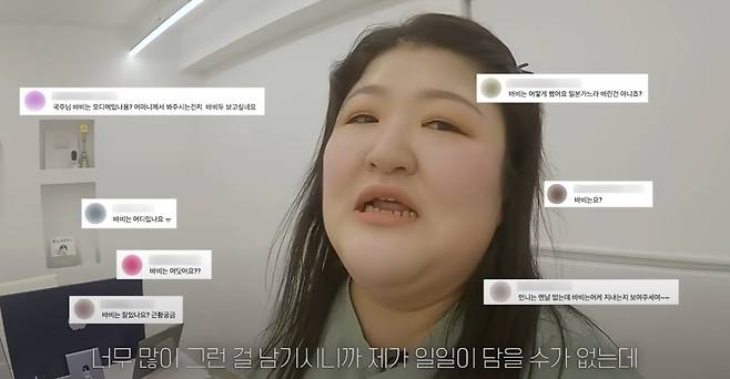 이국주의 반려견 '바비'의 근황을 궁금해하는 댓글. 유튜브 채널 '이국주' 영상 캡처