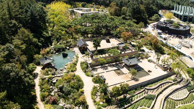 경기 양평군 메덩골 정원 한국정원을 항공 촬영한 사진.