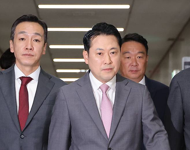 장동혁 국민의힘 대표가 17일 서울 국회에서 열린 권성동 의원 구속 관련 차담회에 참석하고 있다. [사진 출처 = 연합뉴스]