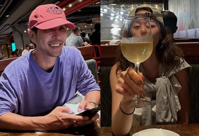 김지석과 이주명이 하와이 데이트 사진을 각자 공개했다. /사진=인스타그램 갈무리