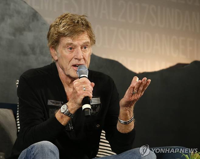 2017년 선댄스영화제에 참석한 로버트 레드퍼드 [EPA 연합뉴스 자료사진. 재판매 및 DB 금지]