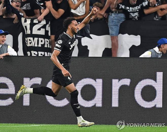 도르트문트를 상대로 극적인 동점 골을 터트린 유벤투스의 로이트 켈리. [EPA=연합뉴스]