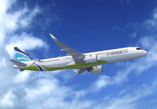 에어부산 항공기.
