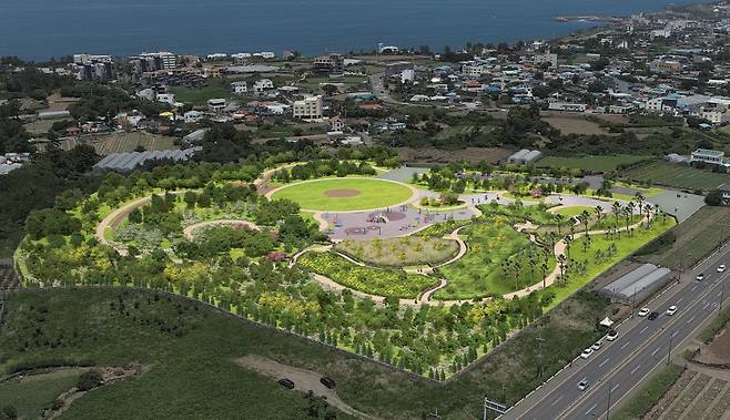 제주시 애월읍 신엄공원 내 기후대응 도시숲 조감도.