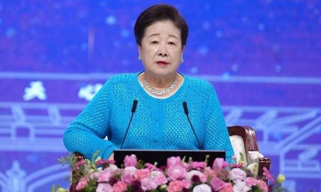 한학자 통일교 총재. 독자 제공