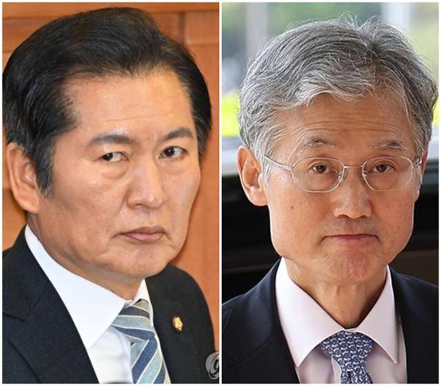 정청래(왼쪽 사진) 더불어민주당 대표와 조희대 대법원장. 연합뉴스