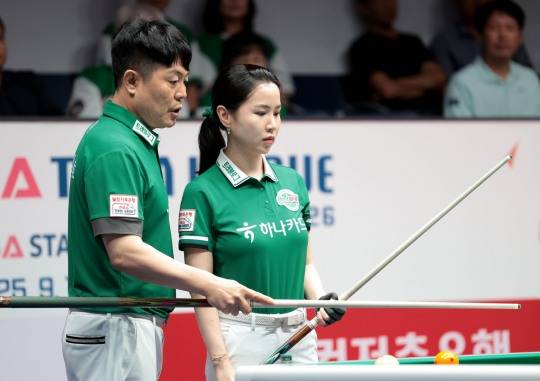 하나카드 김병호(왼쪽)와 김진아. 사진[연합뉴스]