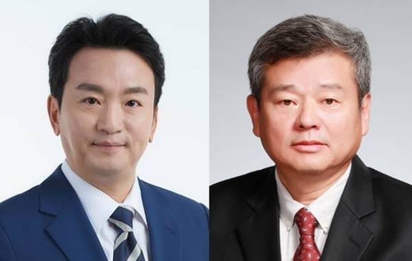 ▲KBS 박장범 사장과 박민 전 사장