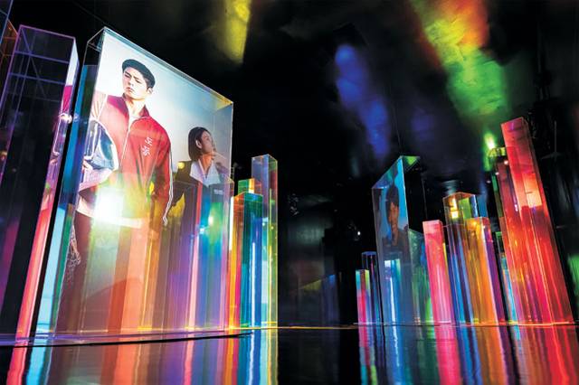 청와대 사랑채에서 열리고 있는 ‘K-드라마 러브챕터’ 전시의 체험전시 공간.    한국관광공사 제공