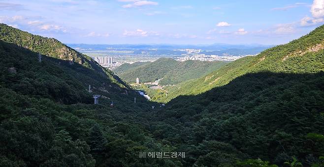 도선굴에서 바라본 구미 시내